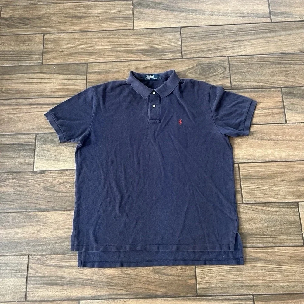 Polo Ralph Lauren Polo Shirt Mens XL Navy Short Sleeve Pony Logo Cotton